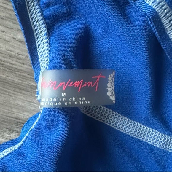 Free People Movement Blue Double-Strap Women's Tank Top - Picture 2 of 2